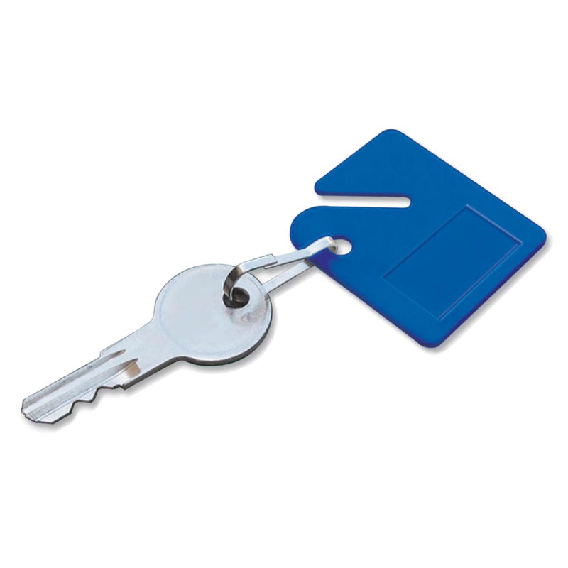 Lucky Line Square Slotted Cabinet Key Tag with Hooks and Labels, 20 Pack (2663020), Blue - Image 4